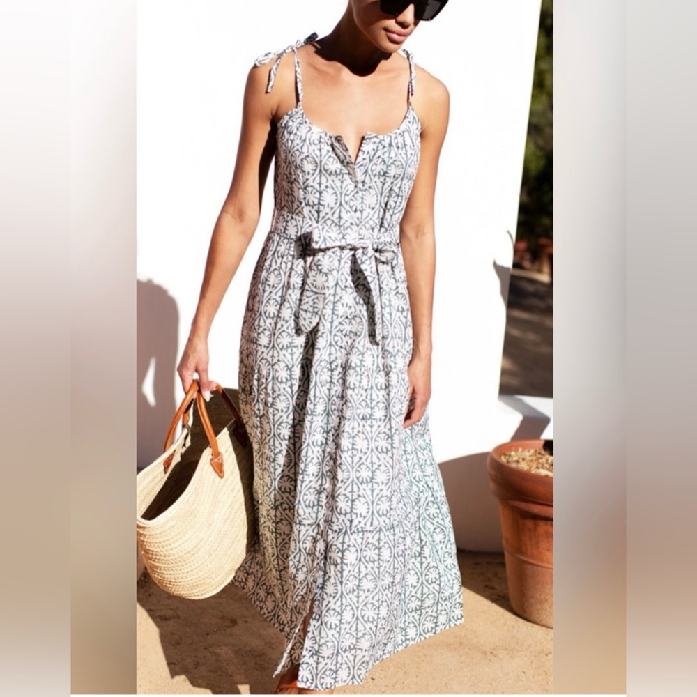 Emerson Fry India Collection Button Front Organic Cotton Sundress